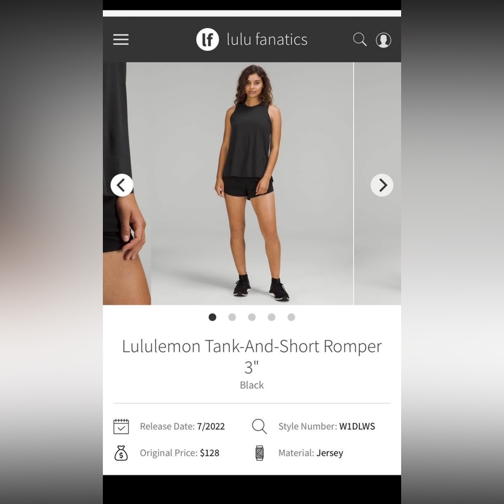 lululemon black romper size 12
